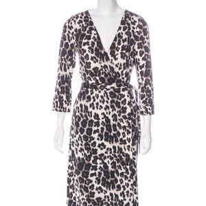 Diane Von Furstenberg Leopard Wrap Dress